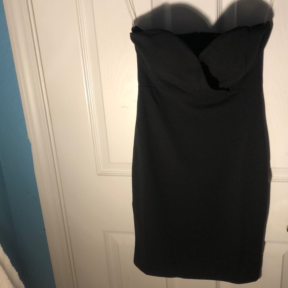 black mini dress
